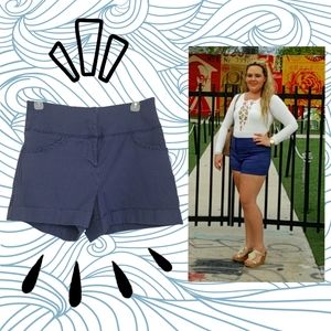 2/$20⭐️Blue White Polkadot High Waist Shorts